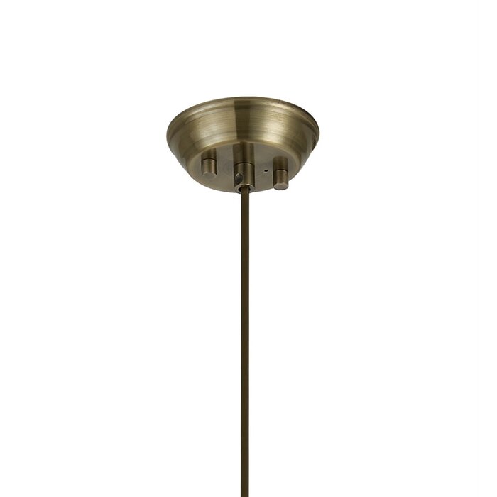 Tai - Single Light Pendant Ceiling Light with Glass Rods - Antique Brass