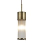 Tai - Single Light Pendant Ceiling Light with Glass Rods - Antique Brass