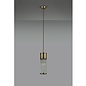 Tai - Single Light Pendant Ceiling Light with Glass Rods - Antique Brass