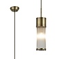 Tai - Single Light Pendant Ceiling Light with Glass Rods - Antique Brass