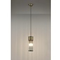 Tai - Single Light Pendant Ceiling Light with Glass Rods - Antique Brass