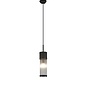 Tai - Single Light Pendant Ceiling Light with Glass Rods - Black