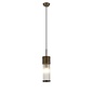 Tai - Single Light Pendant Ceiling Light with Glass Rods - Bronze