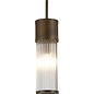 Tai - Single Light Pendant Ceiling Light with Glass Rods - Bronze