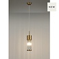 Tai - Single Light Pendant Ceiling Light with Glass Rods - Gold