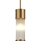 Tai - Single Light Pendant Ceiling Light with Glass Rods - Gold