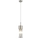 Tai - Single Light Pendant Ceiling Light with Glass Rods - Polished Nickel