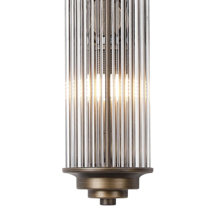 Tai - Two Light Wall Light with Glass Rods - Bronze