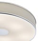 Alva  - Modern Flush Ceiling Light  - Polished Chrome and Ivory Micropleat - 60cm