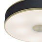 Alva  - Modern Flush Ceiling Light  - Brushed Brass and Blue Velvet - 60cm