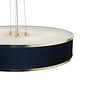 Alva  - Large Modern Pendant Ceiling Light  - Brushed Brass and Blue Velvet - 60cm