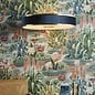 Alva  - Large Modern Pendant Ceiling Light  - Brushed Brass and Blue Velvet - 60cm