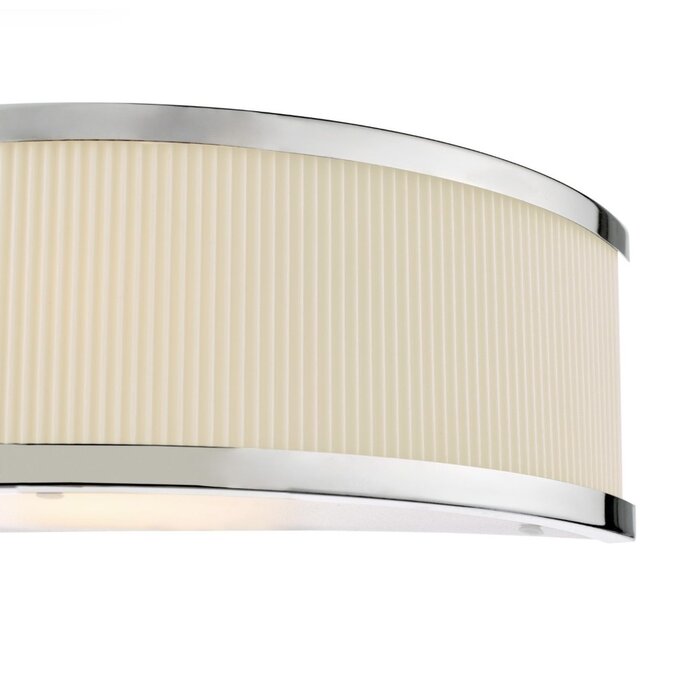 Alva  - Wall Light - Polished Chrome and Ivory Micropleat