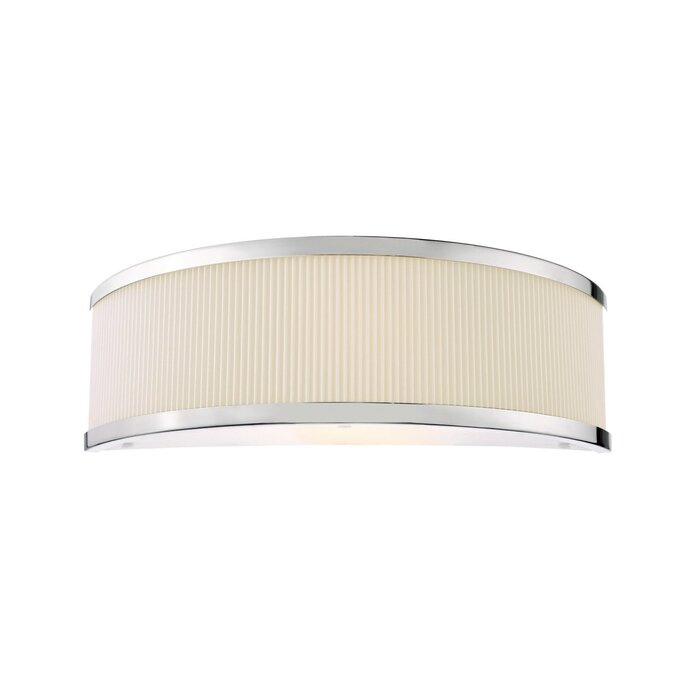 Alva  - Wall Light - Polished Chrome and Ivory Micropleat