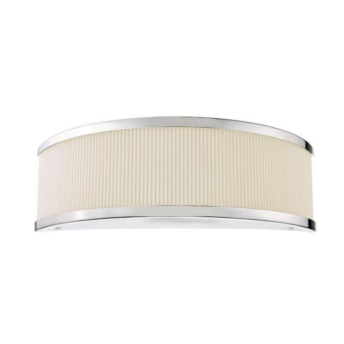 Alva  - Wall Light - Polished Chrome and Ivory Micropleat