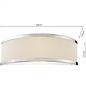 Alva  - Wall Light - Polished Chrome and Ivory Micropleat