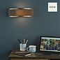 Alva  - Wall Light - Antique Bronze and Brown Micropleat