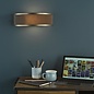Alva  - Wall Light - Antique Bronze and Brown Micropleat