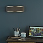 Alva  - Wall Light - Antique Bronze and Brown Micropleat
