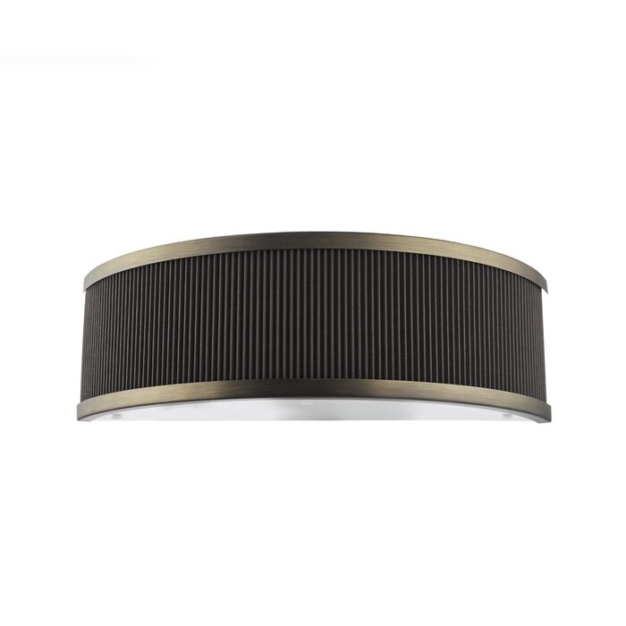 Alva  - Wall Light - Antique Bronze and Brown Micropleat