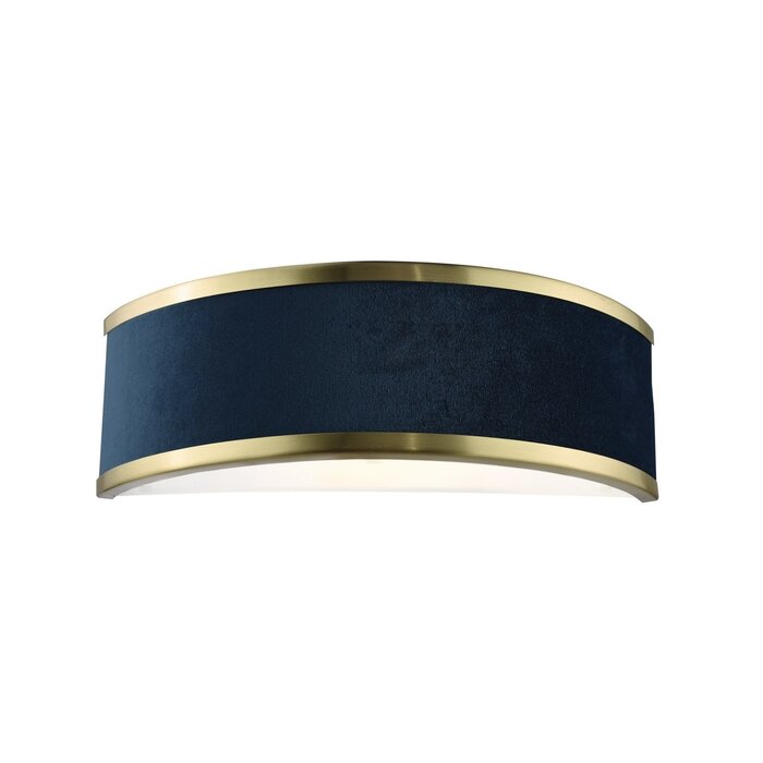 Alva  - Wall Light - Brushed Brass and Blue