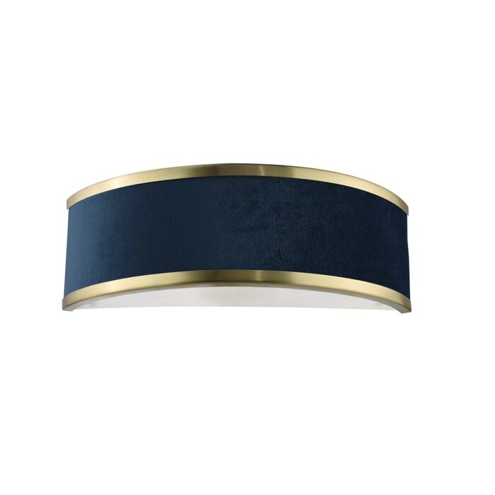 Alva  - Wall Light - Brushed Brass and Blue