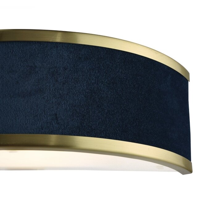 Alva  - Wall Light - Brushed Brass and Blue