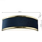 Alva  - Wall Light - Brushed Brass and Blue