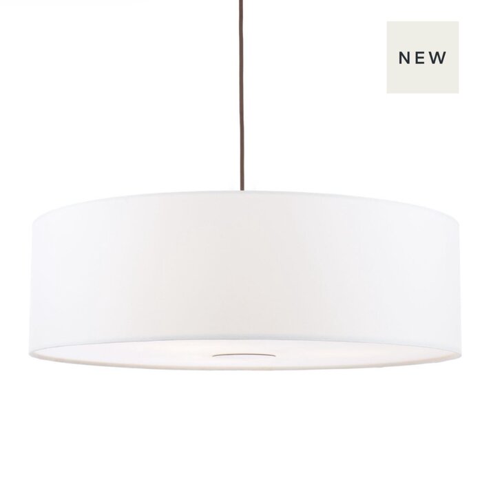 Isola - Easy Fit Pendant Shade - Ivory and Bronze - 60cm
