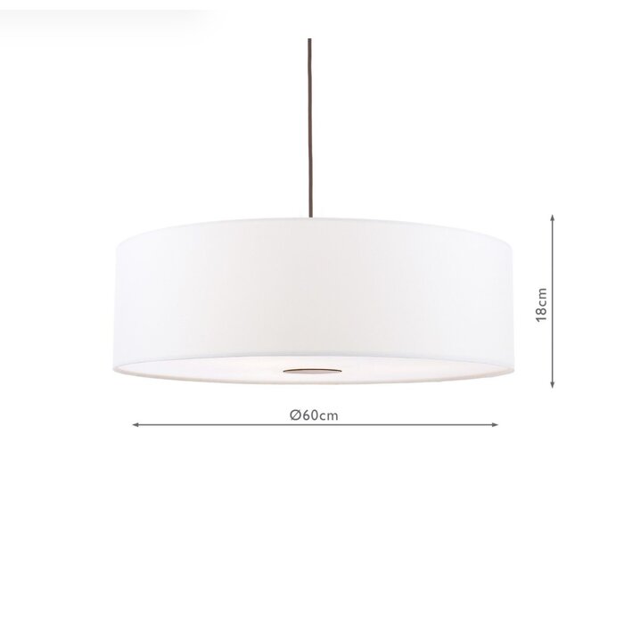 Isola - Easy Fit Pendant Shade - Ivory and Bronze - 60cm
