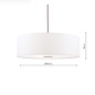 Isola - Easy Fit Pendant Shade - Ivory and Bronze - 60cm