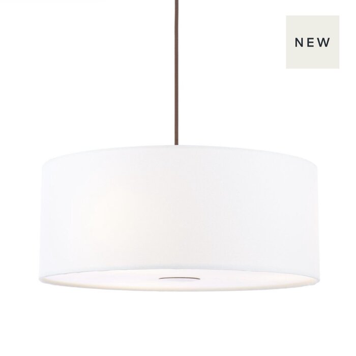 Isola - Easy Fit Pendant Shade - Ivory and Bronze - 40cm