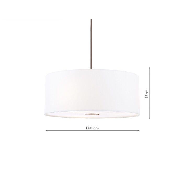 Isola - Easy Fit Pendant Shade - Ivory and Bronze - 40cm