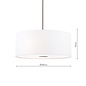 Isola - Easy Fit Pendant Shade - Ivory and Bronze - 40cm