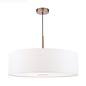 Isola - 3 Light Pendant Ceiling Light - Antique Bronze and Ivory Shade - 60cm