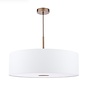 Isola - 3 Light Pendant Ceiling Light - Antique Bronze and Ivory Shade - 60cm