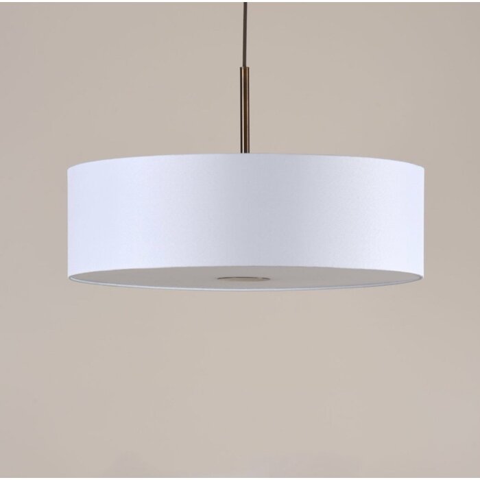Isola - 3 Light Pendant Ceiling Light - Antique Bronze and Ivory Shade - 60cm