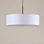 Isola - 3 Light Pendant Ceiling Light - Antique Bronze and Ivory Shade - 60cm