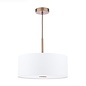 Isola - 3 Light Pendant Ceiling Light - Antique Bronze and Ivory Shade - 40cm