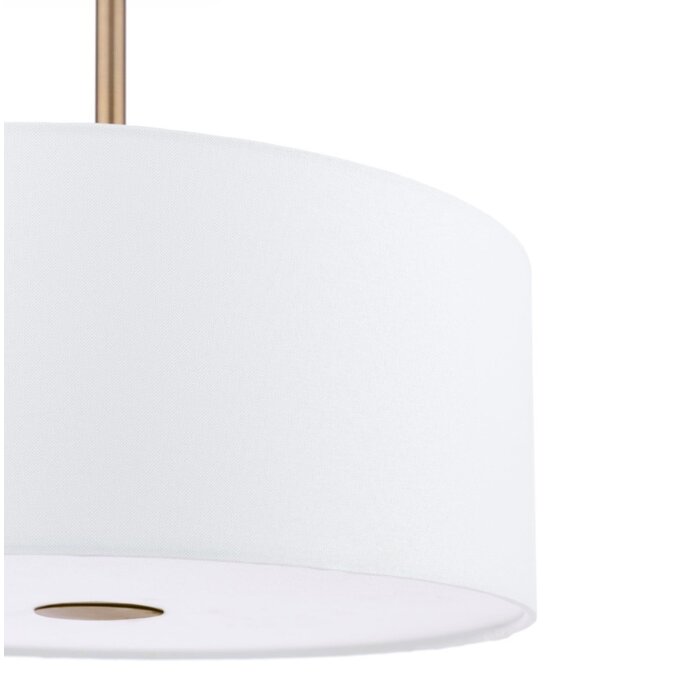 Isola - 3 Light Pendant Ceiling Light - Antique Bronze and Ivory Shade - 40cm