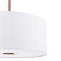 Isola - 3 Light Pendant Ceiling Light - Antique Bronze and Ivory Shade - 40cm