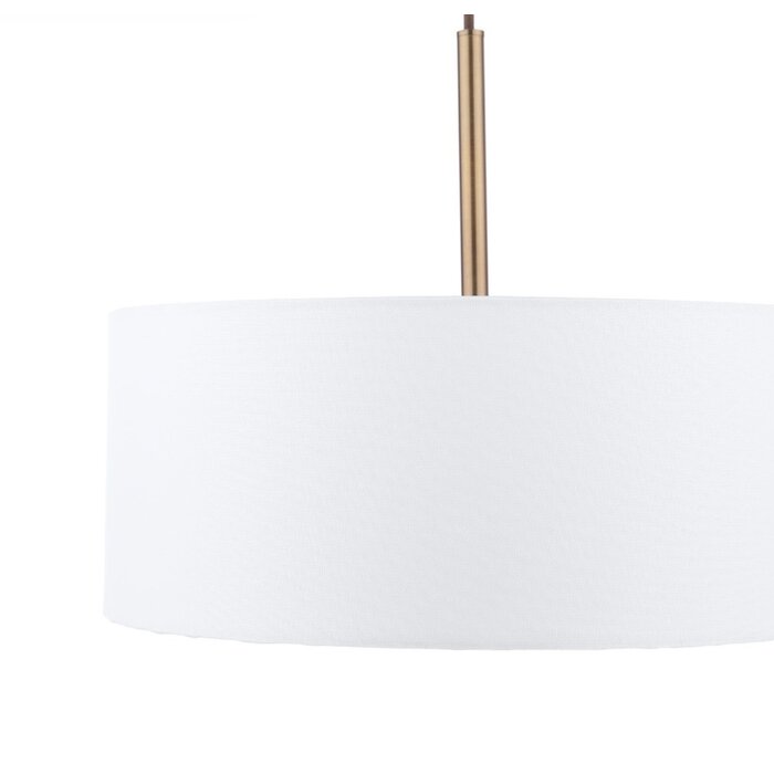Isola - 3 Light Pendant Ceiling Light - Antique Bronze and Ivory Shade - 40cm