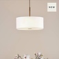 Isola - 3 Light Pendant Ceiling Light - Antique Bronze and Ivory Shade - 40cm