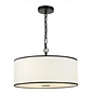 Gemima - 3 Light Pendant - White and Black with Shade