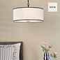 Gemima - 3 Light Pendant - White and Black with Shade