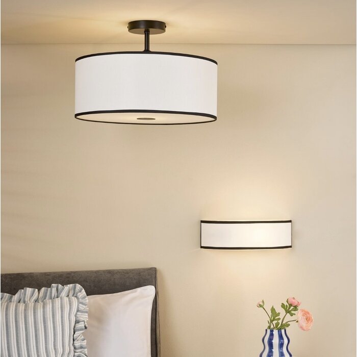 Gemima - Easy Fit Pendant with Shade - White and White Frosted Acrylic - 45cm