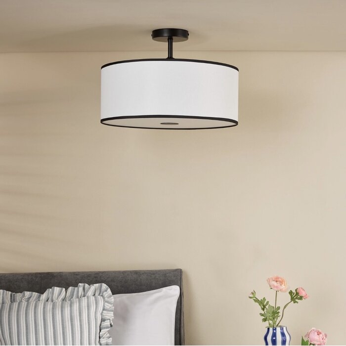 Gemima - Easy Fit Pendant with Shade - White and White Frosted Acrylic - 45cm