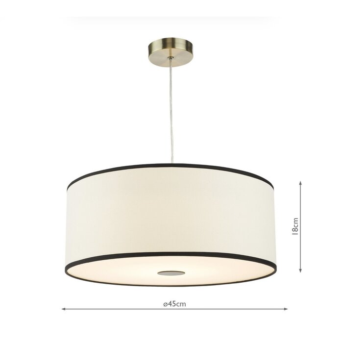 Gemima - Easy Fit Pendant with Shade - White and White Frosted Acrylic - 45cm