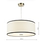 Gemima - Easy Fit Pendant with Shade - White and White Frosted Acrylic - 45cm