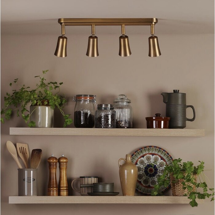 Jedda - 4 Light Bar Kitchen Spotlight - Aged Brass